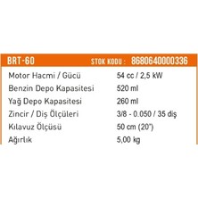 Bartech Brt-55 Benzinli Ağaç Kesme Motoru