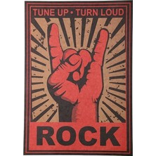 Solfera Rock And Roll Tune Up Turn Loud Retro Poster AF025