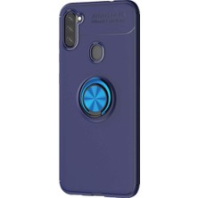 Hesaplı Dünya Samsung Galaxy M11 Kılıf M115 Selfie Yüzüklü Esnek Silikon Rvl