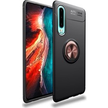 Hesaplı Dünya Huawei P30 Kılıf Selfie Yüzüklü Tutuculu Esnek Silikon Rvl