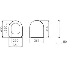 VitrA Integra 121-003-909 Universal Klozet Kapağı, Yavaş Kapanır, Kolay Çıkabilir, Beyaz