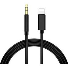 Longline iPhone Lightning To 3.5mm Jack Siyah Aux Kablo