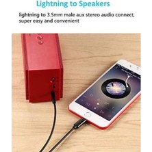 Longline iPhone Lightning To 3.5mm Jack Siyah Aux Kablo