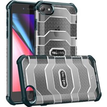 CoverZone Apple iPhone 7 Kılıf Kenarları Renkli Darbe Koruyucu Wrong Koyu Yeşil