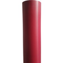 Kıraç Bordo Karbon Folyo 3D Hava Kanallı Araç Kaplama Folyosu 152 x 40 cm