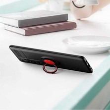 Case 4U Xiaomi Mi Note 10 Lite Kılıf Autofocus Shockprof Ravel Yüzüklü Standlı Slikon Kapak Siyah