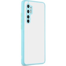 Case 4U Xiaomi Mi Note 10 Lite Kılıf Kamera Korumalı Mat Renkli Buzlu Hux Silikon Turkuaz