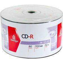 Iomega Boş CD-R 52X50'Li Spindle Boş CD