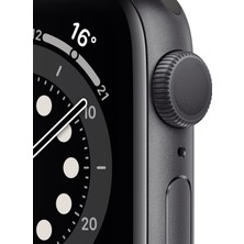 Apple Watch Seri 6 44mm GPS Space Gray Alüminyum Kasa ve Siyah Spor Kordon M00H3TU/A