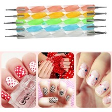 GoodSell Tırnak Süsleme Fırçası Desen ve Noktalama Seti 20 Parça Nail Desing Beyaz