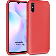 Microsonic Matte Silikon Xiaomi Redmi 9A Kılıf Kırmızı