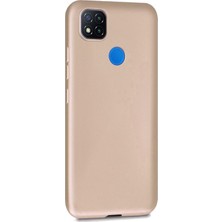 Microsonic Matte Silikon Xiaomi Redmi 9c Kılıf Gold