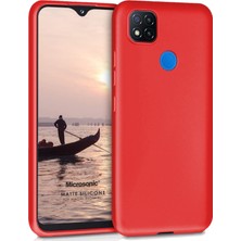 Microsonic Matte Silikon Xiaomi Redmi 9c Kılıf Kırmızı