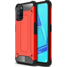 Microsonic Oppo A52 Kılıf Rugged Armor Kırmızı