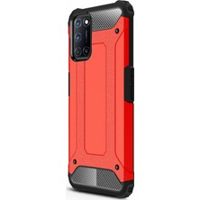 Microsonic Oppo A52 Kılıf Rugged Armor Kırmızı