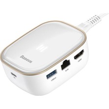 Baseus 6 in 1 USB Type-C Çok Fonksiyonlu HUB, B 3.0,RJ45,HDMI,SD,MICRO Sd) 60W