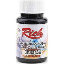 Rich Akrilik Kumaş Boyası 50 cc Siyah