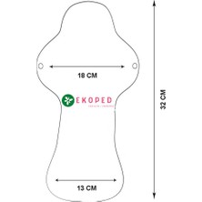 Ekoped Doğal Yıkanabilir Kadın Pedi 3'lü Krem(Gece Xl)