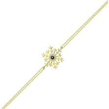 Sembol Gold Gözlü Kartanesi Altın Zincir Bileklik 14K Gold