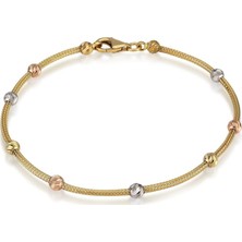 Sembol Gold Altın Top Dorika Bileklik 14K Gold