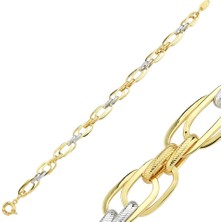 Sembol Gold Altın Bileklik Hallow Sarı ve Beyaz Gold