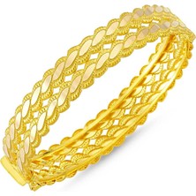 Sembol Gold Altın Burma Kelepçe İki Sıralı