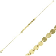 Sembol Gold Pullu Altın Bileklik 14K Gold 19 Cm