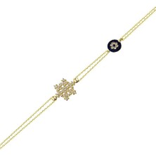 Sembol Gold Sosyete Kartanesi Altın Zincir Bileklik 14K Gold