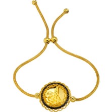 Sembol Gold Tuğralı Altın Bileklik Asansör Tasarım