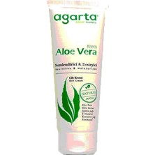 Agarta Doğal Aloe Vera Özlü Nemlendirici Cilt Kremi 75 ml Kuru Hassas Normal Ciltler İçin Etkili