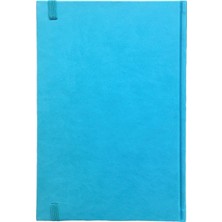 Gürpaş Thermo Deri Lastikli Çizgili 2021 Ajanda 17 x 24 cm Açık Mavi