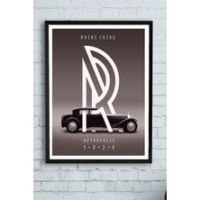 Postermanya Vintage Araba Çerçeveli Tablo 3  21 x 30 cm