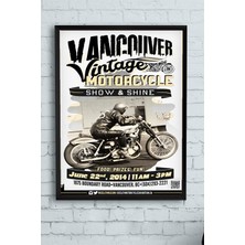 Postermanya Vintage Motorbike Motorsiklet Çerçeveli Tablo  21 x 30 cm