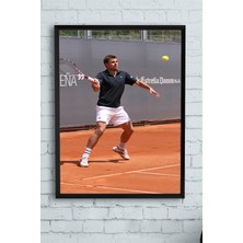 Postermanya Stanislas Wawrinka Çerçeveli Tablo 3  21 x 30 cm