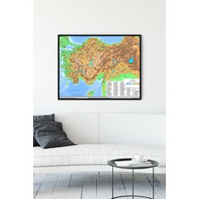 Postermanya Türkiye Haritası Eğitim Çerçeveli Tablo 2  21 x 30 cm