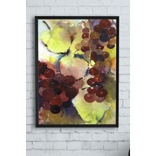 Postermanya Üzüm Sanatsal Çerçeveli Tablo  21 x 30 cm