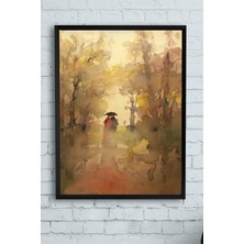 Postermanya Sonbahar Sanatsal Çerçeveli Tablo  21 x 30 cm
