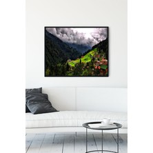 Postermanya Ayder Yaylası Manzara Çerçeveli Tablo  21 x 30 cm