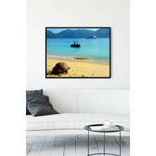 Postermanya Seyşeller Manzara Çerçeveli Tablo 3  21 x 30 cm