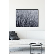 Postermanya Kış Kar Manzara Çerçeveli Tablo 5  21 x 30 cm