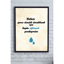 Postermanya Dik Dur Motivasyon Çerçeveli Tablo  21 x 30 cm