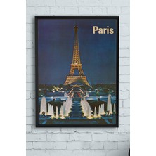 Postermanya Paris Vintage Çerçeveli Tablo  21 x 30 cm