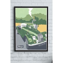 Postermanya Morgan Vintage Araba Çerçeveli Tablo  21 x 30 cm