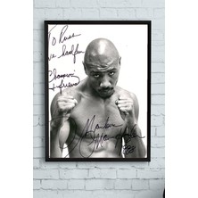 Postermanya Marvin Hagler Dövüş Çerçeveli Tablo  21 x 30 cm