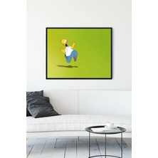 Postermanya The Simpsons Eğlenceli Mizahi Çerçeveli Tablo 2  21 x 30 cm