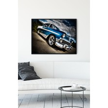 Postermanya Klasik Araba Çerçeveli Tablo  21 x 30 cm