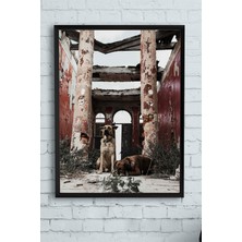 Postermanya Köpek Hayvan Çerçeveli Tablo 2  21 x 30 cm