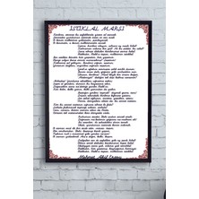 Postermanya İstiklal Marşı Çerçeveli Tablo 3  21 x 30 cm