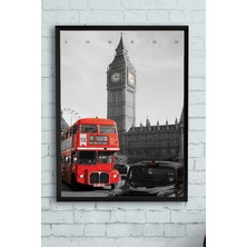 Postermanya Londra Manzara Çerçeveli Tablo 2  21 x 30 cm