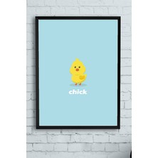 Postermanya Küçük Civciv Çocuk Odası Çerçeveli Tablo  30 x 40 cm